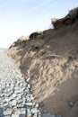 Damaged dunes after the storm Royalty Free Stock Photo