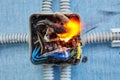 Faulty wiring likely cause of House fire Royalty Free Stock Photo