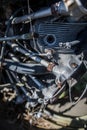 Damaged engine of a vintage airplane Royalty Free Stock Photo