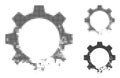 Damaged Gear Halftone Dotted Icon