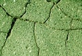Damaged green toned asphalt texture Royalty Free Stock Photo