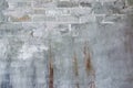 Damaged Grey Plaster Brick Wall Texture Background