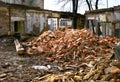 Damaged house in center of Riga