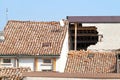 Damaged house