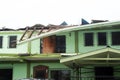 Damaged house