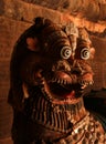 A damaged idol that is called yali vahana in the ancient Brihadisvara Temple in Thanjavur, india.