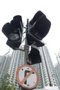 Damaged and Inoperative Traffic Light in Tung Chung, Hong Kong