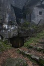 a damaged Italian bunker
