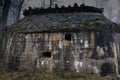 a damaged Italian bunker
