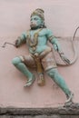 Damaged Lord Hanuman statue in Madurai.