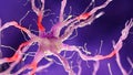 A damaged nerve cell Royalty Free Stock Photo