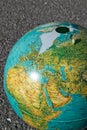 damaged old world globe map Royalty Free Stock Photo