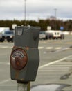 Damaged parking meter Royalty Free Stock Photo