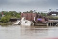 Damaged Pier Building, Hurricane Katrina, On The Mississippi Near New Orleans