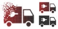 Damaged Pixel Halftone Electric Car Icon Royalty Free Stock Photo