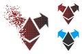 Damaged Pixel Halftone Ethereum Spend Arrows Icon