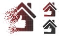 Damaged Pixel Halftone Excellent House Icon