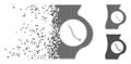 Damaged Pixel Halftone Intestinal Parasite Icon