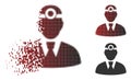 Damaged Pixel Halftone Optician Doctor Icon