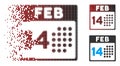 Damaged Pixel Halftone Romantic Valentine Day Icon
