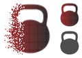 Damaged Pixelated Halftone Weight Iron Icon Royalty Free Stock Photo
