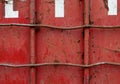 Damaged Red Container Royalty Free Stock Photo
