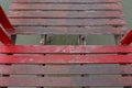 The damaged red stairs staircase stairway step background