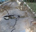 Damaged road