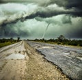 damaged road Royalty Free Stock Photo