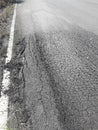 The rural roads deteriorate. Royalty Free Stock Photo