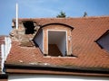 Damaged roof