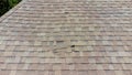 Damaged roof shingles causing water leak Royalty Free Stock Photo