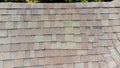 Damaged roof shingles causing water leak Royalty Free Stock Photo