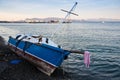 Damaged ship in Greece