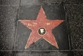 The damaged star on Hollywood blvd