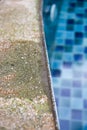 Damaged swimming pool edge background Royalty Free Stock Photo