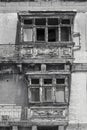 Damaged traditional maltese balcony
