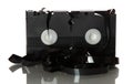Damaged videotape Royalty Free Stock Photo
