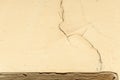 Damaged wall with crack line in the indoor domestic house Royalty Free Stock Photo