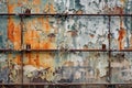 damaged wall pieces with rusty iron bars