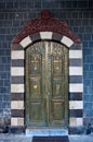 Damascus Christian church door Royalty Free Stock Photo