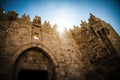 The Damascus Gate in Jerusalem, an ancient place Royalty Free Stock Photo