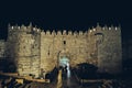 Damascus Gate at night in old JERUSALEM, ISRAEL Royalty Free Stock Photo