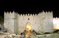 Damascus Gate Old City Jerusalem night light Royalty Free Stock Photo