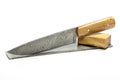 Damascus kitchen knife Royalty Free Stock Photo