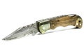 Damascus pocketknife Royalty Free Stock Photo