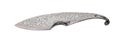 Damascus steel hunting knife isolate on white back Royalty Free Stock Photo