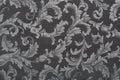 Damask, black fabric texture background