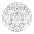 Damask composition inside the circle