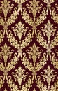 Damask design luxury vector seamless pattern flowery gold Royalty Free Stock Photo